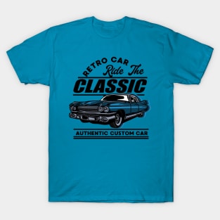 RIDE THR CLASSIC CAR CARTOON T-Shirt